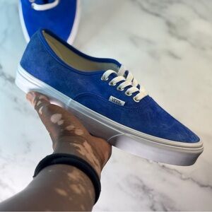 Vans Blue and White Canvas Sneakers